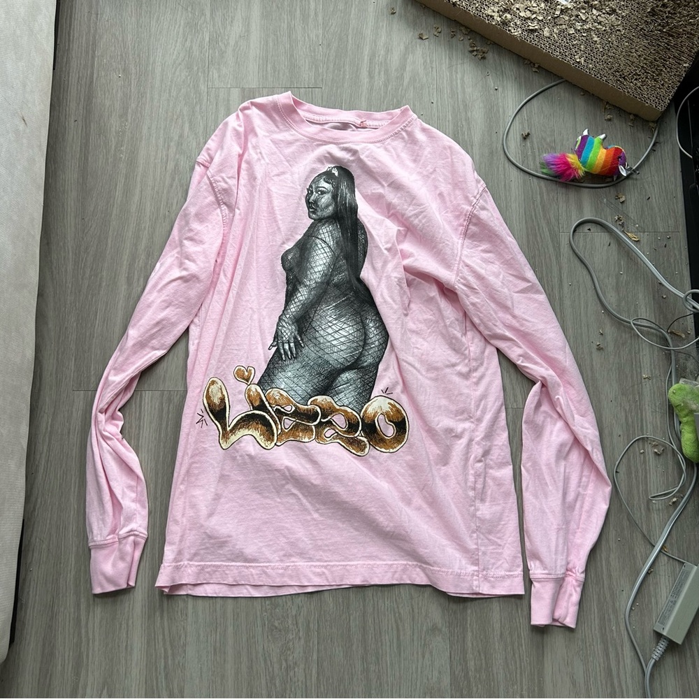 Pink Lizzo concert long sleeve tee shirt